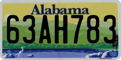 AL license plate 63AH783