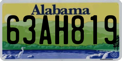 AL license plate 63AH819