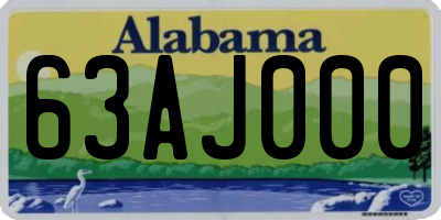 AL license plate 63AJ000