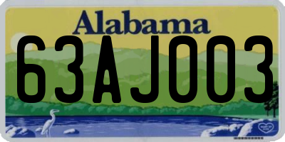 AL license plate 63AJ003
