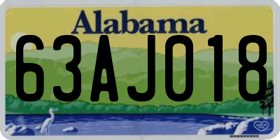 AL license plate 63AJ018