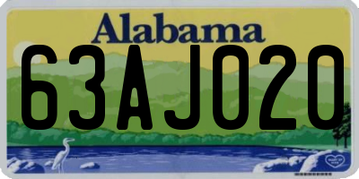 AL license plate 63AJ020