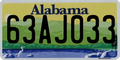 AL license plate 63AJ033