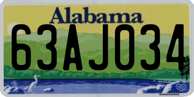 AL license plate 63AJ034