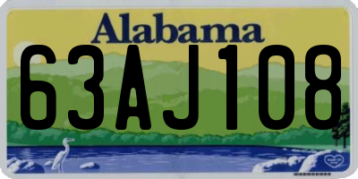 AL license plate 63AJ108