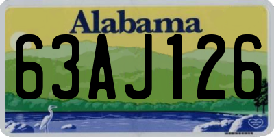 AL license plate 63AJ126