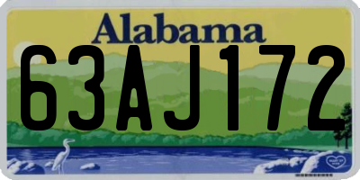 AL license plate 63AJ172