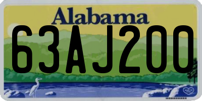AL license plate 63AJ200