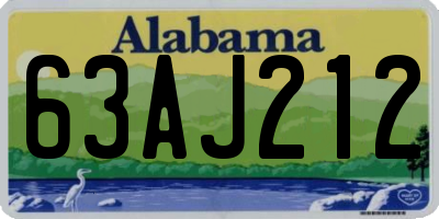 AL license plate 63AJ212