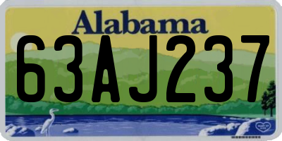 AL license plate 63AJ237