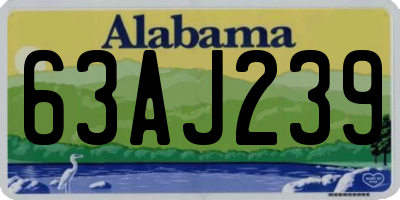 AL license plate 63AJ239