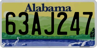 AL license plate 63AJ247
