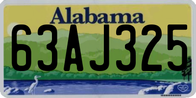 AL license plate 63AJ325