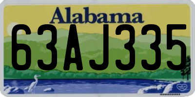AL license plate 63AJ335