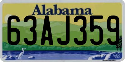 AL license plate 63AJ359