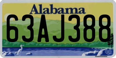 AL license plate 63AJ388
