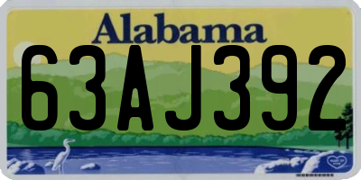 AL license plate 63AJ392