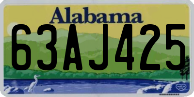 AL license plate 63AJ425