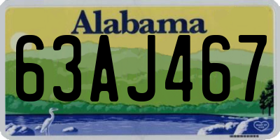 AL license plate 63AJ467