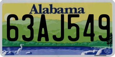 AL license plate 63AJ549