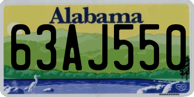 AL license plate 63AJ550