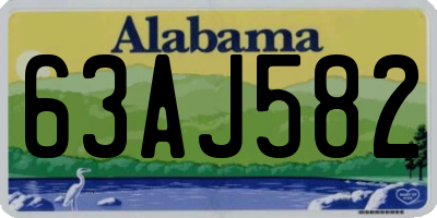 AL license plate 63AJ582