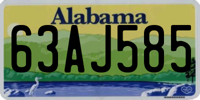 AL license plate 63AJ585