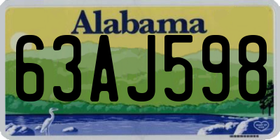 AL license plate 63AJ598