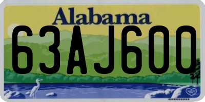 AL license plate 63AJ600