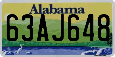 AL license plate 63AJ648