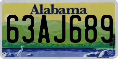AL license plate 63AJ689