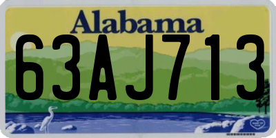 AL license plate 63AJ713