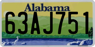 AL license plate 63AJ751
