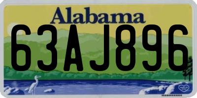 AL license plate 63AJ896