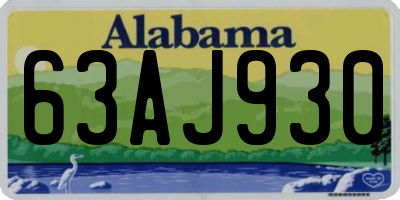AL license plate 63AJ930