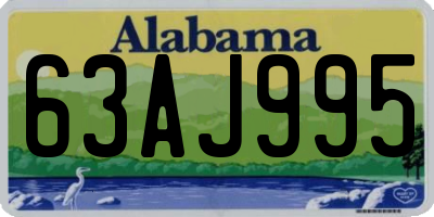 AL license plate 63AJ995