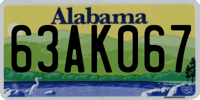AL license plate 63AK067