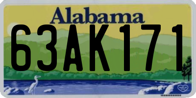 AL license plate 63AK171