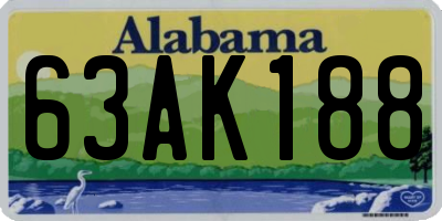 AL license plate 63AK188
