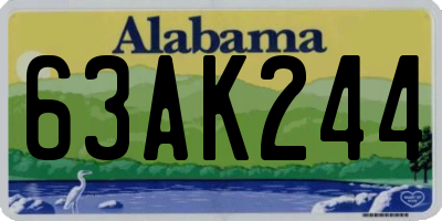 AL license plate 63AK244