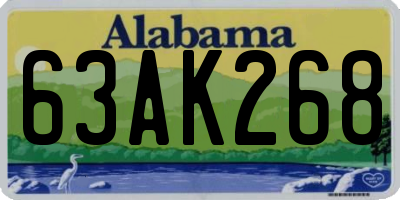 AL license plate 63AK268