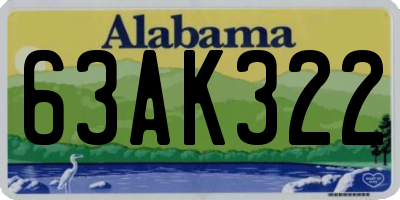 AL license plate 63AK322