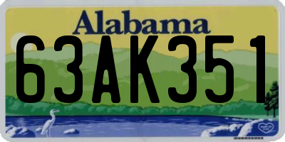 AL license plate 63AK351