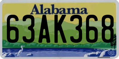 AL license plate 63AK368