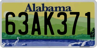 AL license plate 63AK371