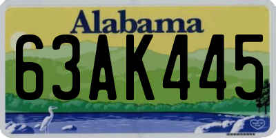 AL license plate 63AK445