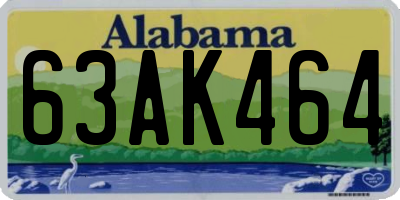 AL license plate 63AK464