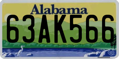 AL license plate 63AK566