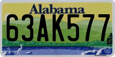 AL license plate 63AK577