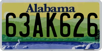 AL license plate 63AK626